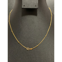 Load image into Gallery viewer, 18K Gold Necklace Chain 16 inches with Tiny Beads 1.88 grams - Rafant
