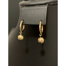Load image into Gallery viewer, 18K Gold Earrings Hoops Balls Small 1.61 grams - Rafant