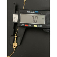 Load image into Gallery viewer, 18K Gold Bracelet Key Lock Bead Charms Size 6.5 inches plus one inch extension 2.61 grams - Rafant