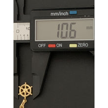 Load image into Gallery viewer, 18K Gold Pendant Anchor Ship Wheel Pendant 1.25 grams - Rafant