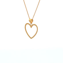 Load image into Gallery viewer, 18K Gold Necklace Chain 15.5" plus 2" Pendant Heart 0.88 grams - Rafant