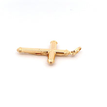 Load image into Gallery viewer, 18K Yellow Gold Pendant Cross Jesus Christ Religious 1.68 grams With Defects - Rafant