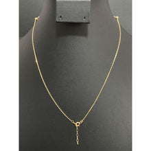 Load image into Gallery viewer, 18K Gold Necklace Chain 17.25" plus 1 inch Woman Lady Charm 2.40 grams - Rafant