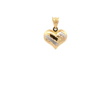 Load image into Gallery viewer, 18K Gold Pendant Heart Puffed Tricolor Small 0.90 grams - Rafant