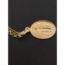 Load image into Gallery viewer, 18K Gold Necklace Chain 17.75 inches with Mother Mary Pendant 1.91 grams - Rafant