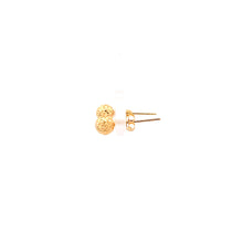 Load image into Gallery viewer, 18K Yellow Gold Earrings Stud Ball Textured 0.63 grams - Rafant