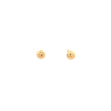 Load image into Gallery viewer, 18K Yellow Gold Earrings Stud Ball Textured 0.63 grams - Rafant