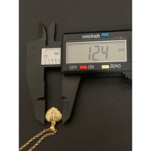 Load image into Gallery viewer, 18K Gold Necklace Chain Rolo 17.75 inches Heart Pendant Two Tone 2.05 grams - Rafant