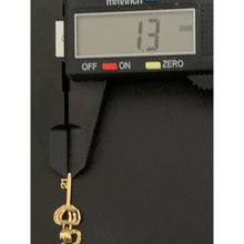 Load image into Gallery viewer, 18K Gold Necklace Chain 17.75" Rope with Key Crown 21 Pendant - Rafant