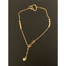 Load image into Gallery viewer, 18K Gold Bracelet Double Heart Beads 7 inches plus 1 inch - Rafant