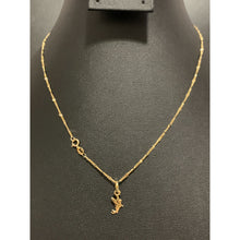 Load image into Gallery viewer, 18K Gold Necklace Chain 16 inches with Fairy Pendant 1.70 grams - Rafant