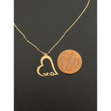 Load image into Gallery viewer, 18K Gold Necklace Chain 16.5 inches Love Heart Pendant 1.60 grams - Rafant