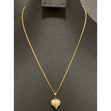 Load image into Gallery viewer, 18K Gold Necklace Chain 17.75 inches with Puffed Heart Pendant 1.91 grams - Rafant