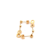 Load image into Gallery viewer, 18K Yellow Gold Earrings Infinity Dangling 2.28 grams - Rafant