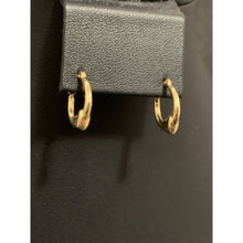 Load image into Gallery viewer, 18K Yellow Gold Earrings Hoops Heart Small - Rafant