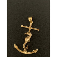 Load image into Gallery viewer, 18K Gold Pendant Anchor Seahorse 1.81 grams - Rafant
