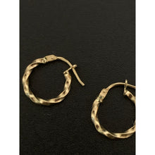 Load image into Gallery viewer, 18K Gold Earrings Hoops Loops 0.89 grams Very Small - Rafant
