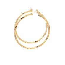 Load image into Gallery viewer, 18K Yellow Gold Earrings Hoops Large Spiral 1.75 grams - Rafant