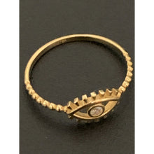 Load image into Gallery viewer, 18K Gold Ring Evil Eye Cubic Zirconia 1.14 grams Size 6 - Rafant