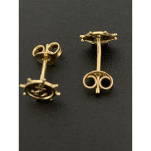Load image into Gallery viewer, 18K Gold Earrings Stud Wheels Anchor 1.01 grams - Rafant
