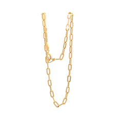 Load image into Gallery viewer, 18K Yellow Gold Bracelet Paperclip Small Links 1.02 Size 7.5 inches - Rafant