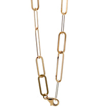 Load image into Gallery viewer, 18K Gold Bracelet Paperclips Chain Link Size 7.25 inches Fine Jewelry - Rafant