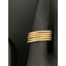 Load image into Gallery viewer, 18K Gold Ring Five Days 1.42 grams Size 5.5 with Defects Holes - Rafant