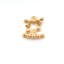 Load image into Gallery viewer, 18K Gold Earrings Balls Stud Post Dangle 2.06 grams - Rafant