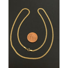 Load image into Gallery viewer, 18K Yellow Gold Necklace Chain Curb 17.5 inches 2.37 grams - Rafant