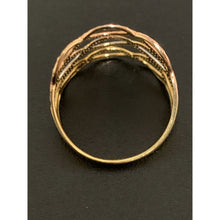 Load image into Gallery viewer, 18K Gold Ring Tricolor White Yellow Rose Gold 1.86 grams S 6 - Rafant