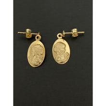 Load image into Gallery viewer, 18K Gold Earrings Post Dangle Woman Lady 1.17 grams - Rafant