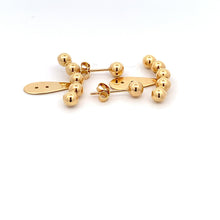 Load image into Gallery viewer, 18K Gold Earrings Balls Stud Post Dangle 2.06 grams - Rafant