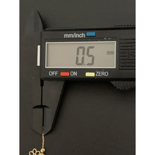 Load image into Gallery viewer, 18K Gold Bracelet 7 inches plus 1" Flower Charms Cubic Zirconia 1.98 grams - Rafant