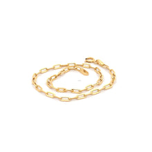 Load image into Gallery viewer, 18K Yellow Gold Bracelet Paperclip Small Links 1.02 Size 7.5 inches - Rafant