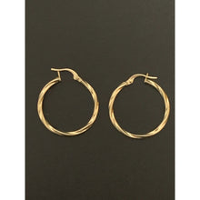 Load image into Gallery viewer, 18K Gold Earrings Hoops Loops Twist 1.27 grams - Rafant