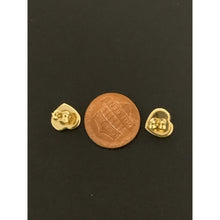 Load image into Gallery viewer, 18K Gold Earrings Stud Heart Tricolor 1.25 grams - Rafant