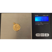 Load image into Gallery viewer, 18K Gold Pendant Round Dragon Lucky Charm 2.03 grams - Rafant