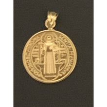 Load image into Gallery viewer, 18K Gold Pendant Religious Saint Benedict 1.83 grams - Rafant