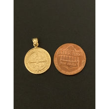 Load image into Gallery viewer, 18K Gold Pendant Religious Saint Benedict 1.83 grams - Rafant