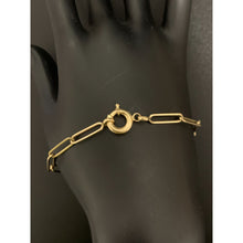 Load image into Gallery viewer, 18K Gold Bracelet Paperclip Size 7.5 inches 2.42 grams - Rafant