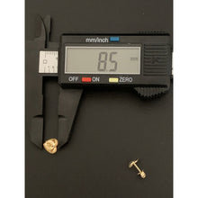 Load image into Gallery viewer, 18K Gold Earrings Stud Heart Small Lightweight 1.13 grams Two Tone - Rafant