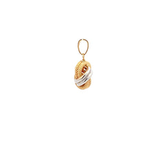 Load image into Gallery viewer, 18K Gold Pendant Tricolor Knot Small 1.08 grams - Rafant