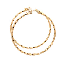 Load image into Gallery viewer, 18K Yellow Gold Earrings Hoops Spiral Extra Large 1.87 grams - Rafant