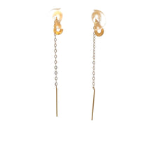 Load image into Gallery viewer, 18K Gold Earrings Threader Infinity Tiny 0.28 grams - Rafant