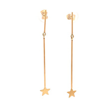 Load image into Gallery viewer, 18K Yellow Gold Earrings Dangling Star 1.51 grams - Rafant