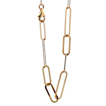 Load image into Gallery viewer, 18K Gold Bracelet Paperclips Chain Link Size 7.25 inches Fine Jewelry - Rafant