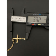 Load image into Gallery viewer, 18K Gold Necklace Chain 17.50" with Cross Pendant 2.06 grams - Rafant