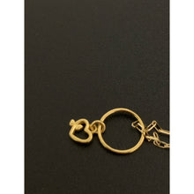 Load image into Gallery viewer, 18K Gold Necklace Chain 15.50 inches with Circle Heart Pendant 1.38 grams - Rafant