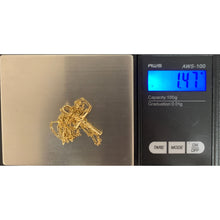 Load image into Gallery viewer, 18K Gold Necklace Chain 17.50 inches with Cross Pendant 1.47 grams - Rafant