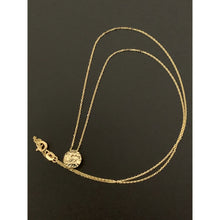 Load image into Gallery viewer, 18K Gold Necklace Chain 16.50" with Round Circle Pendant - Rafant
